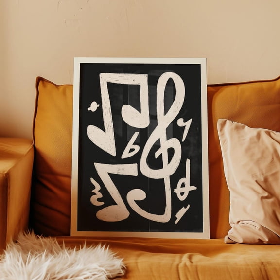 Music Note Musical Symbol Black White Cozy Home Wall Decor