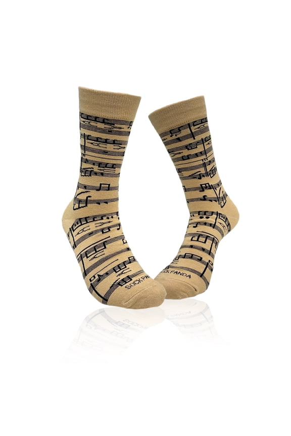 Music Note Pattern Socks from the Sock Panda (Adult Large - Men's Shoe Sizes 8-12)