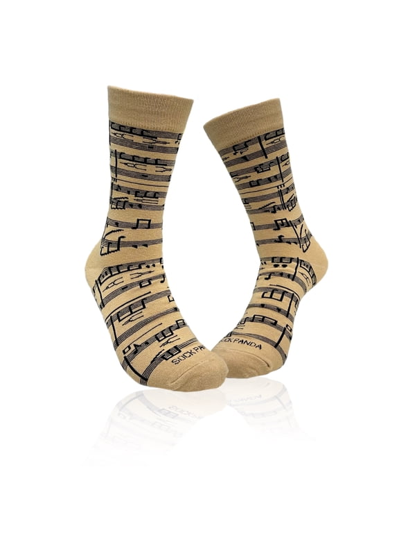 Music Note Pattern Socks from the Sock Panda (Adult Large - Men's Shoe Sizes 8-12)