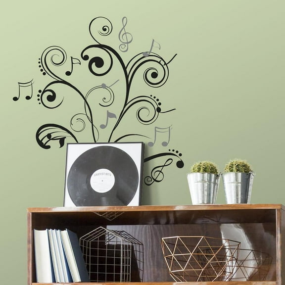 Music Note Scroll Wall Decals