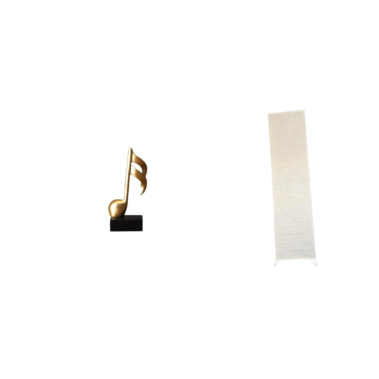 Music Note Sculpture Desktop Figurine Floor Lamp Shade Resin Material Perfect for Living Room or Office Decoration