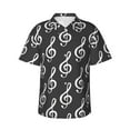 thumbnail image 1 of Music Note Seamless Pattern Hawaiian Shirts For Men, Summer Short-Sleeve Relaxed-Fit Button-Down Shirts X-Large, 1 of 9