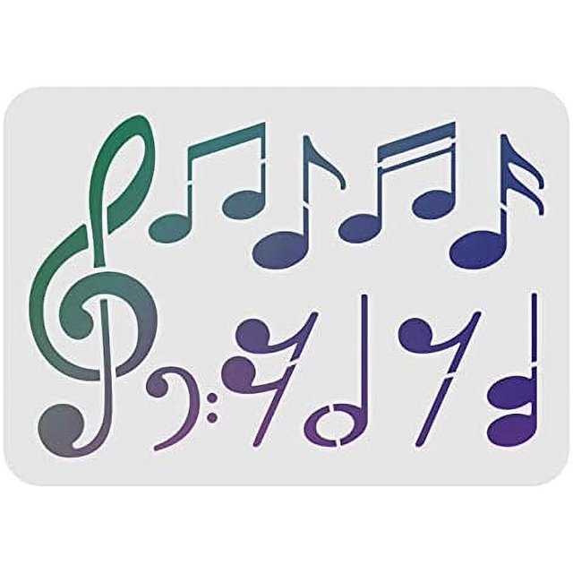 Music Note Stencil 29.7x21cm Plastic Music Note Drawing Painting