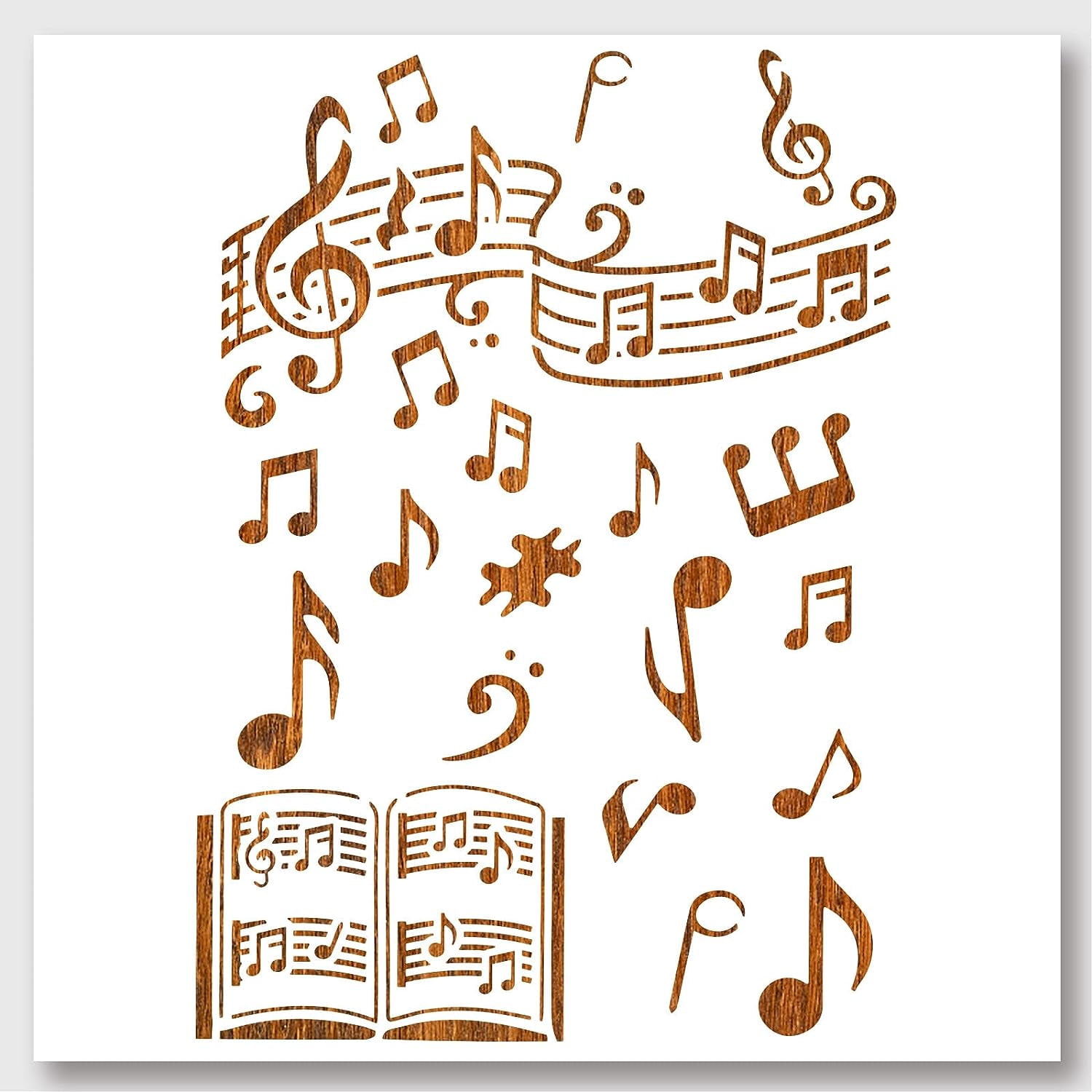 Music Note Stencil Reusable PET Musical Note Painting Templates DIY Art ...