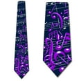 thumbnail image 1 of Music Note Ties Mens Musical Staff Necktie Instrument Tie by Three Rooker, 1 of 3
