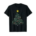 thumbnail image 1 of Music Note Tree Wish You A Merry Christmas Gift Musical T-Shirt Black Tee, 1 of 5