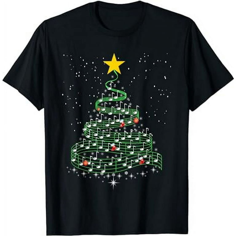 Music Note Tree Wish You A Merry Christmas Musical Gift T-Shirt Music Note Tree Wish You A Merry Christmas Musical Gift T-Shirt