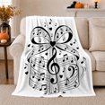 thumbnail image 1 of Music Note autumn celebration Art Pumpkin, Warm Flannel Blanket for Living Room and Family Room, Festive autumn celebration Scene, Art Lovers autumn celebration Gift, Festive Home Decor, 1 of 9