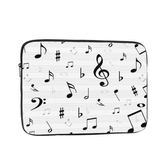 Music Notes 17 inch Portable Laptop Sleeve Compatible with MacBook Air Notebook Computer Case for Men Women College School Students