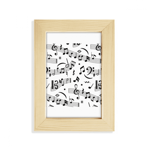 Music Notes And Bars Art Deco Fashion Desktop Display Photo Frame Picture Art Painting 5x7 inch