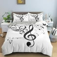 thumbnail image 1 of Music Notes Bedding Set Duvet Cover Set Piano Keys Keyboard Bed Set Classic Music Melody Comforter C, 1 of 5