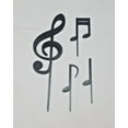 thumbnail image 1 of Music Notes Cake Topper Set; Treble Clef With 1/4 Note, 1/8 Note And Semiquaver, 1 of 2