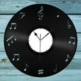 thumbnail image 1 of Music Notes Circle Vinyl Wall Clock Unique Gift for Friends Room Decoration Vintage Design Office Bar Room Home Decor, 1 of 8