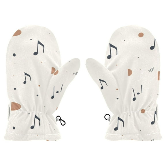 Music Notes Cold Weather Mittens Cozy Gloves with Adjustable Fit Perfect for Outdoor Fun