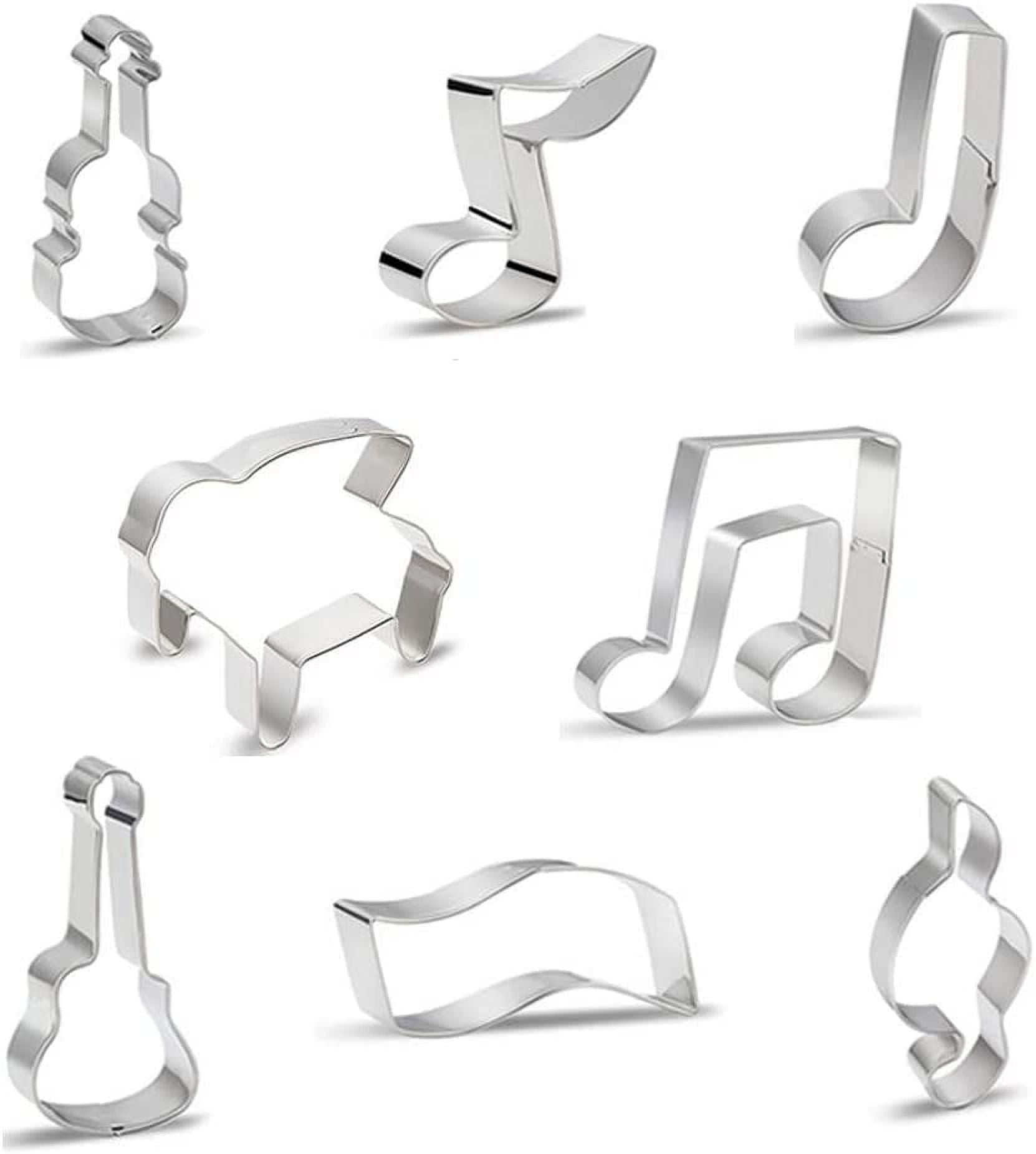 Music Notes Cookie Cutters Set 8pcs Music Note Fondant Mold Musical