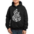 thumbnail image 1 of Music Notes Guitar - Boy's Word Art Hooded Sweatshirt, 1 of 2