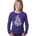 thumbnail image 1 of Music Notes Guitar - Girl's Word Art Long Sleeve T-Shirt, 1 of 2