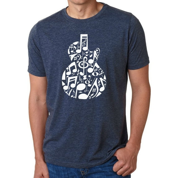 Music Notes Guitar - Men's Premium Blend Word Art T-Shirt