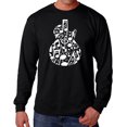 thumbnail image 1 of Music Notes Guitar - Men's Word Art Long Sleeve T-Shirt, 1 of 2