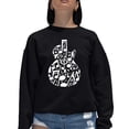 thumbnail image 1 of Music Notes Guitar - Women's Word Art Crewneck Sweatshirt, 1 of 2