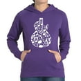 thumbnail image 1 of Music Notes Guitar - Women's Word Art Hooded Sweatshirt, 1 of 2
