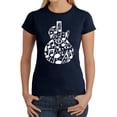 thumbnail image 1 of Music Notes Guitar - Women's Word Art T-Shirt, 1 of 2