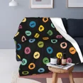 thumbnail image 1 of Music Notes Patterns Flannel Throw Blanket Band Instruments Soft Fashion Comfy Warm Armchair Sofa Decor Blanket Kids Adults Gift, 1 of 4