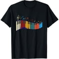 thumbnail image 1 of Music Notes Pianist Gift Colorful Piano T-Shirt, 1 of 4
