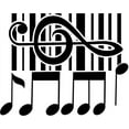 thumbnail image 1 of Music Notes Picture Art Living Room Home Decor Sticker Custom Vinyl Wall Decal Mural Art 20 X 20 Inches, 1 of 1