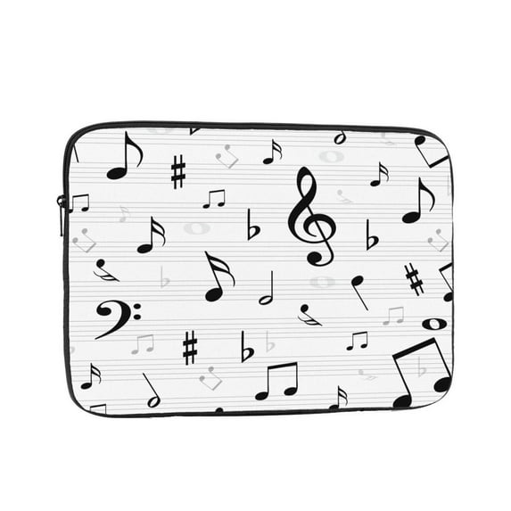 Music Notes Portable Laptop Sleeve Compatible with MacBook Air Notebook Computer Case for Men Women College School Students