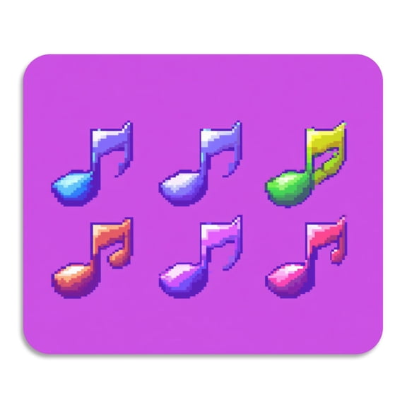 Music Notes Rhythmic Pattern Diatomaceous Earth Water Absorbent Mat, Anti-Slip Rubber Backing, 15.7" x 11.8"