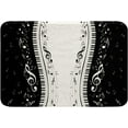 thumbnail image 1 of Music Notes Rug Fashion Piano Key Bathroom Rugs for Boys Girls Black and White Door Mat Non Slip Indoor Entryway Doormats Modern Musical Notes Shower Mat 30"x18", 1 of 5