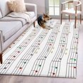 thumbnail image 1 of Music Notes,Runner Rug 2.7x5 FT,Non Slip Entryway Carpet,Modern Abstract Minimalistic Geometric Stripes Washable Soft Floor Carpet Entrance Mat Non-Shedding Throw Rug for Hallway Laundry Room Bedside, 1 of 9
