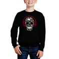 thumbnail image 1 of Music Notes Skull - Boy's Word Art Crewneck Sweatshirt, 1 of 3