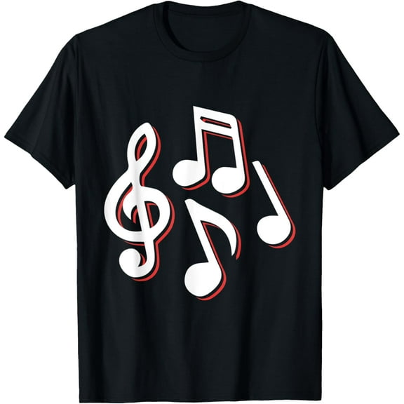 Music Notes Funny Creative Graphic T-Shirt