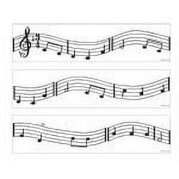 Music Notes Variety -1/4 (Quarter Sheet) Edible Cake Decorating Strips
