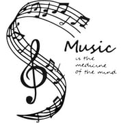 Music Notes Wall Stickers Wall Decor Vinyl Wall Decal Music Wall Art Black Mural Wallpaper Aesthetic Stickers Decor Peel Stick for Home Studio Classroom School Decorations 12.79x11.41Inch