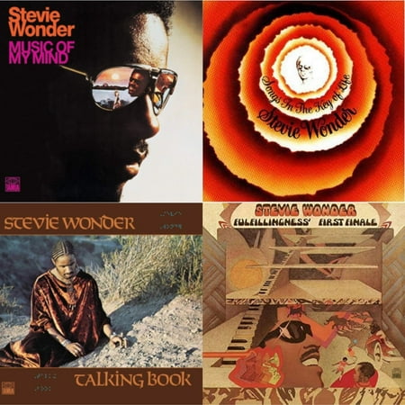 Music Of My Mind & Songs In The Key Of Life & Talking Book & Fulfillingness' First Finale [LP Vinyl Bundle]