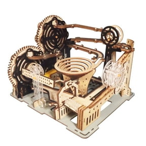 Music Park Wooden Marble Run 3D Puzzle Kit for Adults with Mechanical Gear Dual Models - Birthday & Christmas Gift for Men 14+
