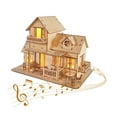 thumbnail image 1 of Music Park 3D Wooden Puzzle Sweet Home Music Box Hands Craft Miniature Dollhouse Kits Gifts for Christmas, 1 of 8