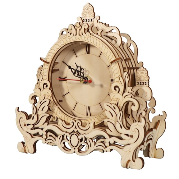 Music Park Wooden Puzzle Clock - 3D Wooden Model Kit for Home Decor