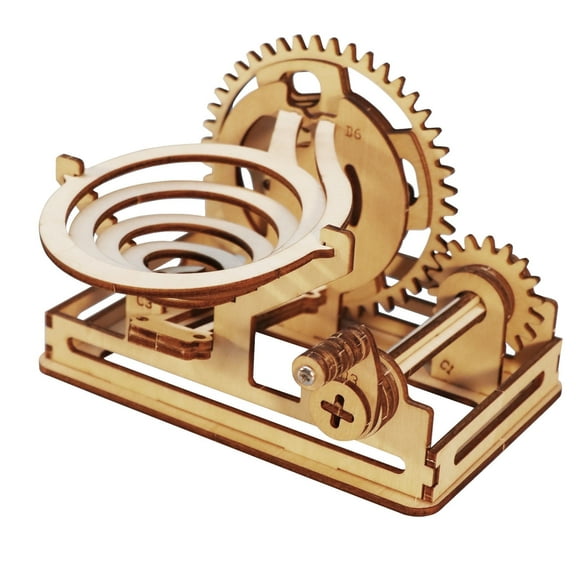 Music Park Spiral Marble Run 3D Wooden Puzzles for Adults and Teens DIY Model Building Kits with Mechanical Puzzles