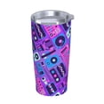thumbnail image 1 of Music Party Audio Neon Night Stainless Steel Tumbler with Lid and Straw 20oz Vacuum Insulated Travel Mug for Hot & Cold Drinks Coffee Wine Water Cup, 1 of 7