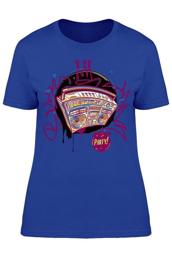 Music Party Funky T-Shirt Women -Image by Shutterstock, Female Small