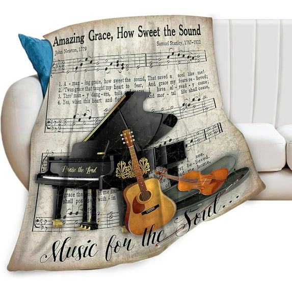 Music Piano Blanket Piano gifts for Girl Women Piano throw blanket for couch sofa bed soft warm flannel fleece for kids adults 40"x50"