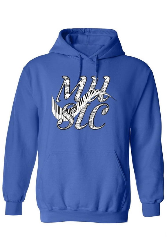 Music Piano Hoodie Women -SPIdeals Designs, Female Large