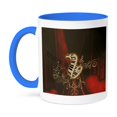 thumbnail image 1 of 3dRose, Music, piano with clef and key note vintage, 11oz Two-Tone Blue Mug, 1 of 7