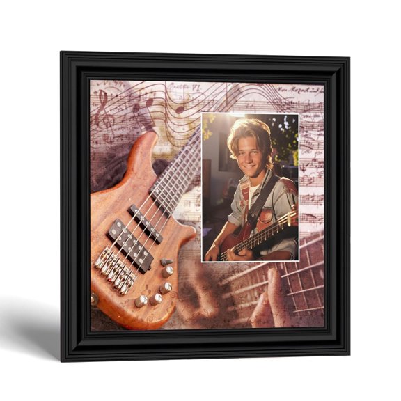 Bass Guitar Picture Frame, Bassist Gifts for Musicians, Music Room Decor