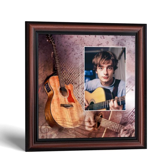 Acoustic Guitar Picture Frame, Guitarist Gifts for Men, Music Room Decor