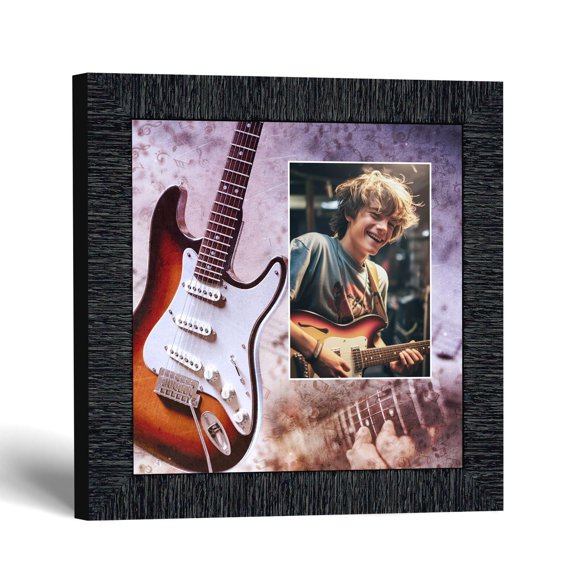 Electric Guitar Picture Frame, Rock Guitarist Gifts, Music Room Wall Decor
